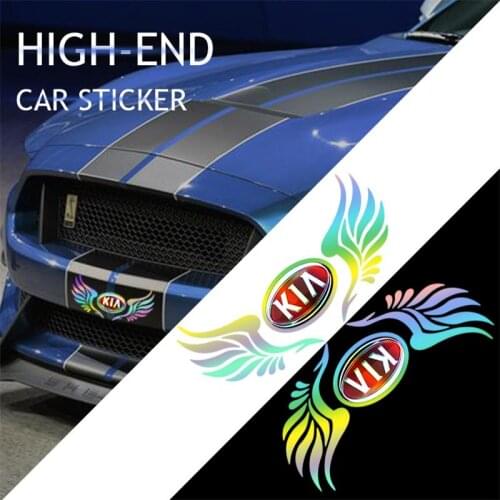 Angel Wings Seven Color Reflective Car Stickers Laser Body Sticker For Kia Rio Sorento Ceed Picanto Sportage Forte K9 Optima
