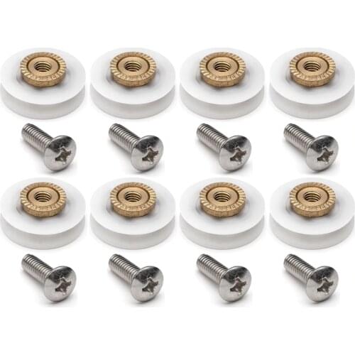 8 Pieces V Grooved 19MM Wheel Dia Shower Door Wheel Runner Roller