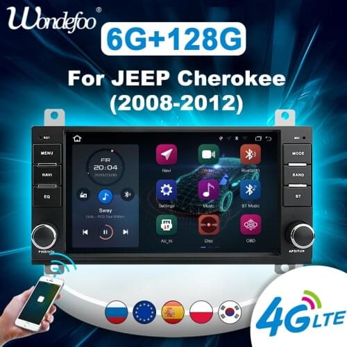 Carplay 2 din Android 10 Car radio For JEEP Grand Cherokee 2008-2012 Navigation GPS autoradio Multimedia Player Screen Stereo