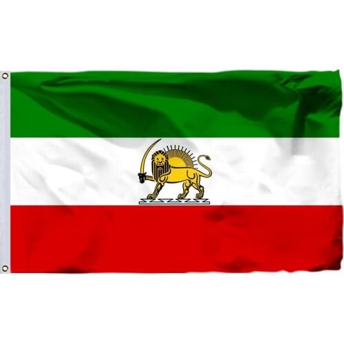 Iran With Standardized lion And Sun 1925 Flag 90x150cm 3x5ft 100D Polyester Double Stitched High Quality Banner Free Shipping
