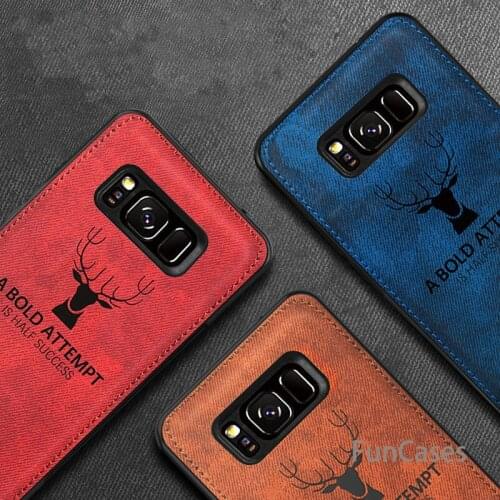 Classic Fabric Case For Samsung Galaxy S8 S9 plus note 8 9 J330 J730 J530 J3 J5 J7 pro J4 J6 A6 Plus 2018 Soft Frame Back Cover