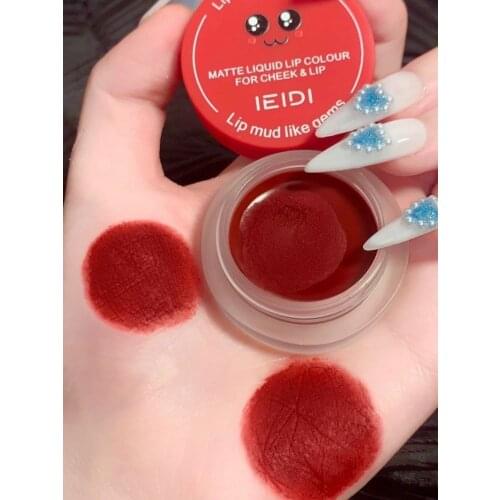 3 IN 1Canned Mousse Matte Lip Mud Lipstick Blush Lip Tint Natural Face Blush Natrual Waterproof Lasting Makeup Cosmetic TSLM1