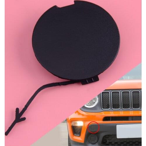 Auto Black ABS Front Bumper Tow Hook Eye Cap Cover Fit For Jeep Renegade 2015 2016 2017 2018