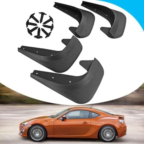 L41A 4 Pieces Black Wheel Mud Flaps Universal Automotive Front and Rear Splashes Guards Mudguard Mudflaps