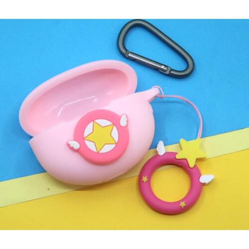 Cartoon Earphone Case With Hook for Huawei Freebuds 4i Headphones Cover TWS Bluetooth Earphone Wireless Charging Box Bags