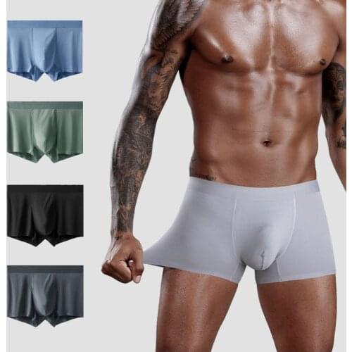60S Modal Mens Seamless Panties Fashion Mens Boxer Shorts Male Breathable Underwear Men Underpants