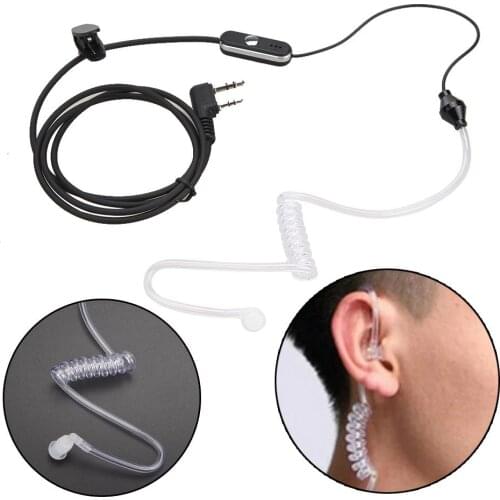 Earphones Headphones 2 Pin Acoustic Tube PTT MIC Earpiece Earphone for Baofeng Retevis Radios B New