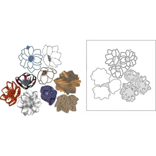 New 3D Assembled Flower Craft Embossing Mold 2021 Metal Cutting Dies for DIY Decorative Scrapbooking Album Card Making No Stamps