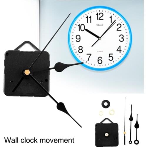 New fashion clock movement mechanism DIY repair parts, repair with black hands, replacement of quiet silent clock, random delive