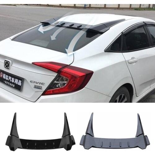High Quality ABS Paint & Carbon fiber Rear Trunk Lip Spoiler Top Wing Fits For Honda Civic 2016 2017 2018 2019 2020