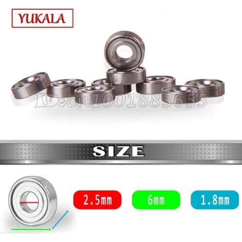 YUKALA 2.5*6*1.8mm bearing 10pcs for remote control RC helicopter generic model airplane toy cars and other toys