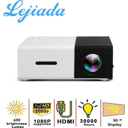 LEJIADA YG300 Pro LED Mini Protable 800 Lumens Support 1080P Full HD Playback HDMI USB Home Theater Movies Projector