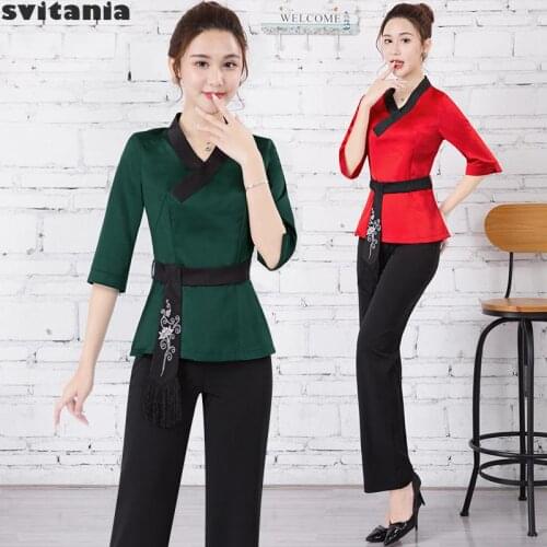 Work Clothes Womens New Health Beautician Spa Clothing Manicurist Uniform Spa Uniform Set
