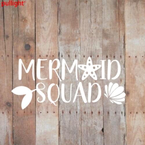 Mermaid Squad - VINYL Car Window DECAL Sticker Beach Ocean Fish Life Swim Tail