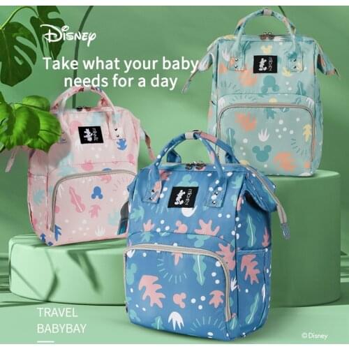 Disney Diaper Bags Large Capacity Mommy Bags Waterproof Outdoor Travel Baby Bag Stroller Bags Multifunction Organizer With Hooks
