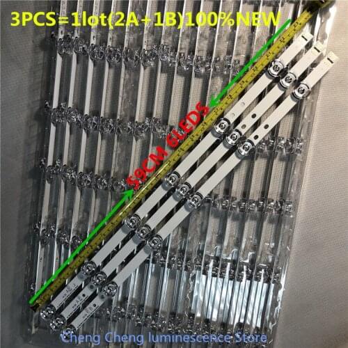 9Pieces/lot LED Strip for LG 32'' LV320DUE 32LF5800 32LB5610 Innotek DRT 3.0 TV New LG INNOTEK DRT 3.0 32"_B 59cm 6led 6v new