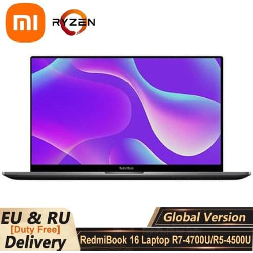Xiaomi RedmiBook 16 laptop AMD Ryzen R5-4700U/R5-4500U 8GB/16GB 512GB 16.1Inch Win10 100%sRGB Ultra-thin Office Notebook PC