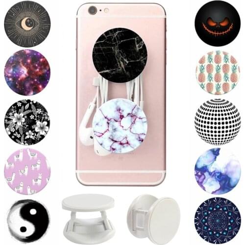 Universal Tai Chi Marble попсокет for Phones Round Phone Holder Gasbag Pocket Socket Finger Ring Expanding Stand Collapsible
