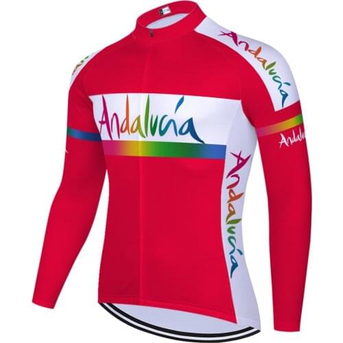 2021 andalucia bicycle jersey for men summer spring quick dry Bike Clothing Bicycle long sleeve men cycling jersey