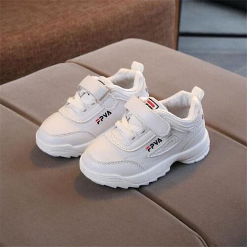 2021 Spring Boys Girls Fashion casual shoes Baby/Toddler/Little Kids Leather Trainers Children Non-slip Soft Sport Running Shoes