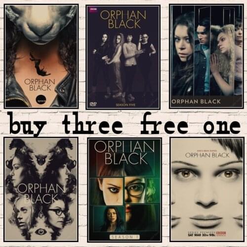 Vintage Orphan Black The British tv poster Retro movie Antique Poster Wall Sticker Home Decora Wall Decorative Paintings