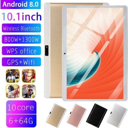 10.1 Inch Ten Core 6GB+64GB Android 8.0 WiFi Tablet PC Wireless Bluetooth 3G WiFi Call Phone Tablet Smart Learning Machine