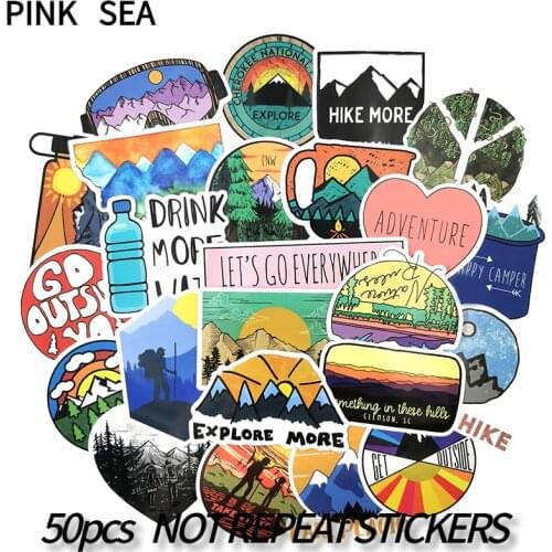 10/30/50PCS/set Camping Travel Stickers Wilderness Adventure Outdoor Landscape Waterproof Decal Sticker to DIY Laptop Motor