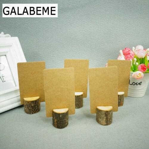 10 PCS Wedding Wooden Place Card Holder Vintage Card Holder with card Table Number Stands Wedding Decoration centerpieces