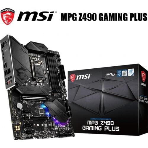 100% New MSI MPG Z490 GAMING PLUS Motherboard LGA 1200 DDR4 Original Desktop MSI Z490 Mainboard 1200 M.2 Intel Z490 PCI-E 4.0