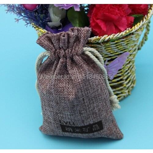 100pcs/lot CBRL jute bags, jute pouch, linen pouch for accessories/hair dryer,Various colors,size customized,wholesale