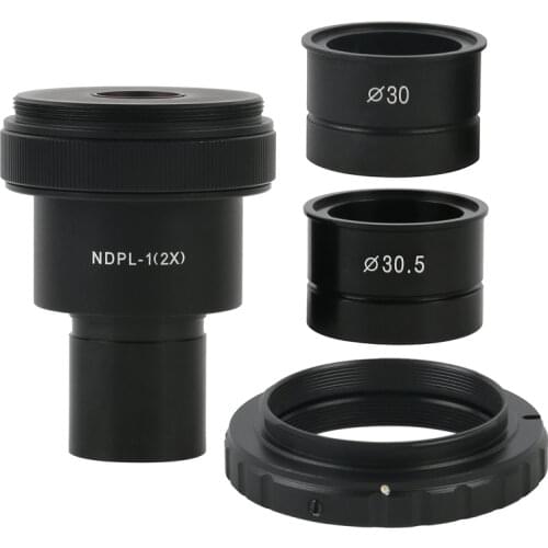 23.2mm 30mm 2X SLR T2 Mount Biological Microscopio Stereo Microscope Adapter Lens For NDPL Camera