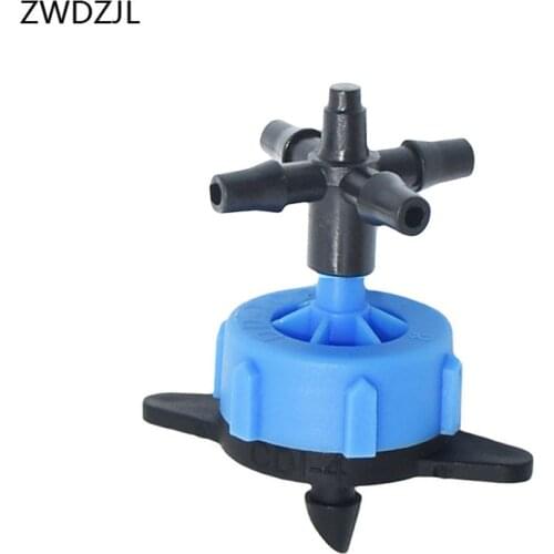 8L 4-way DRIPPERS Cross arrow dropper water debit Regulator drip irrigation dropper Pressure Compensating Emitter 50PCS