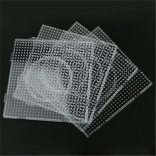 4Pcs/Hama Beads Square Large Pegboards Board For Perler tool Fuse Beads Square jigsaw puzzle Template For Educational Toys