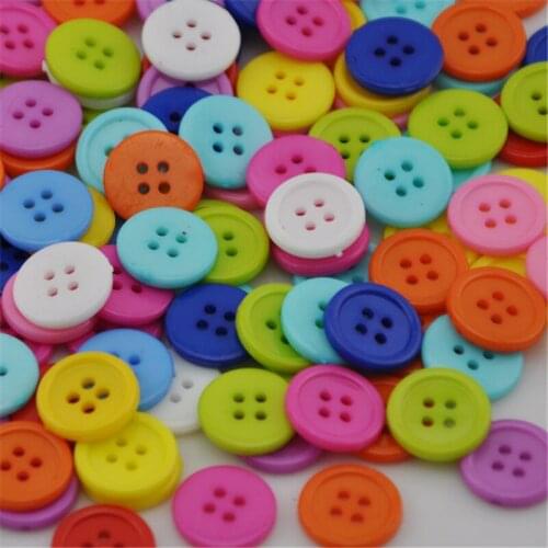 50/100x New 15mm 4 holes Plastic Button / Sewing lots Mix - Free Shipping Free Shipping PT52