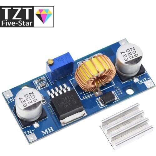 5A XL4015 DC-DC 4-38V to 1.25-36V 24V 12V 9V 5V Step Down Adjustable Power Supply Module LED Lithium Charger With Heat Sink