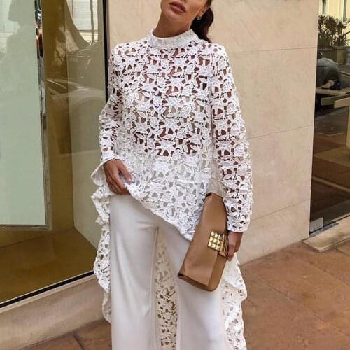 Aibo Carla Openwork Blouses
