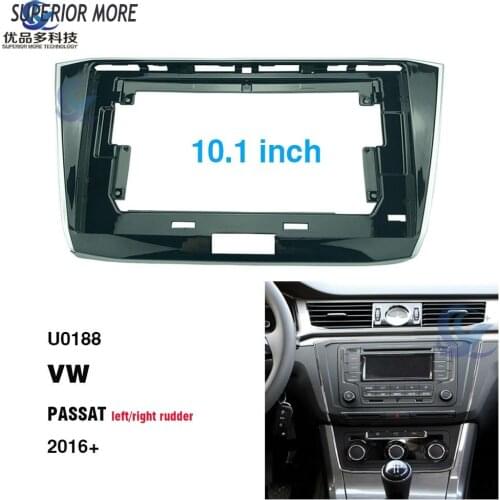 2 Din 10.1 inch car radio Fascias for VW PASSAT 2016 Dashboard Frame Installation dvd gps mp5 android Multimedia player