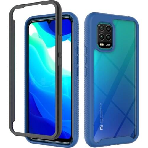 360 Heavy Armor Transparent Phone Case For Xiaomi Redmi 9C 9A 9 Note 10 Lite Poco M2 K20 9T 8 Pro Silicone Shockproof Back Cover