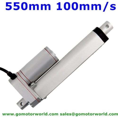 Actuator Linear 12V 24V 550mm Stroke 1600N load 100mm/s speed linear actuator manufacturer