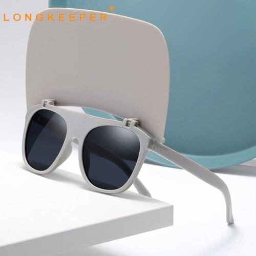 LongKeeper Fashion Shield Visor Flip Up Sunglasses Women Men Luxury Oversized Punk Shades Male Square Sun Glasses Female 2021