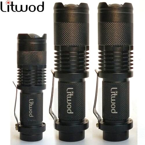 Sk68 Mini penlight 2000LM Waterproof LED Flashlight Torch 3 Modes zoomable Adjustable Focus Light Portable Light