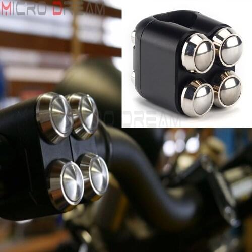 Motorbike 4 M-Switch 22mm Bar 25mm Control Push Button 7/8" Handlebar Switch Buttons for Harley Honda Suzuki Kawasaki Cafe Racer