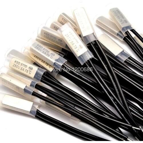 Temperature control switch KSD9700 75 degrees NC thermal protection / temperature controller 5A / 250V