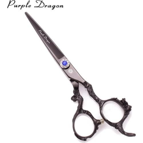 Purple Dragon 5.5" Japan 440C Hairdressing Scissors Professional Hair Cutting Scissors Rainbow Haircut Shears 9003# Barber Shop