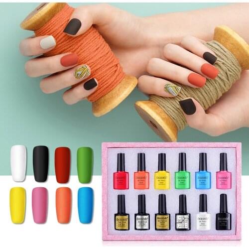 Soak Off Gel Nail Polish Set Long Lasting Manicure UV Gel Varnish Base and Top Coat Matte Coat Burst Magic Nail Remover Set 10ml