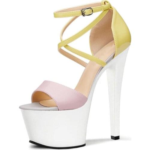 17cm Fashion parties shoes women sexy ankle strap shoes summer sandals womens shoes