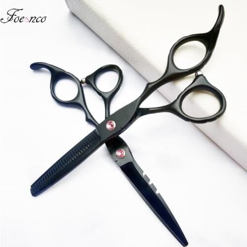6.0 Inch Japan Steel 440C Barber Hairdressing Scissors Cutting Shears Thinning Scissors Professional Human Hair Scissors Tesoura