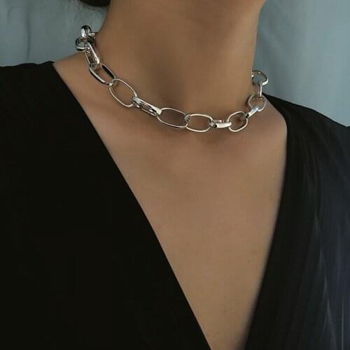 Vintage Chunky Chain Bib Statement Choker Necklace Women Charm Jewelry Gifts