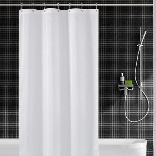 1Pc Polyester Waterproof Light Weight Shower Curtain Bathroom Drape Mould Proof Washable Hotel Decoration Bathroom Products