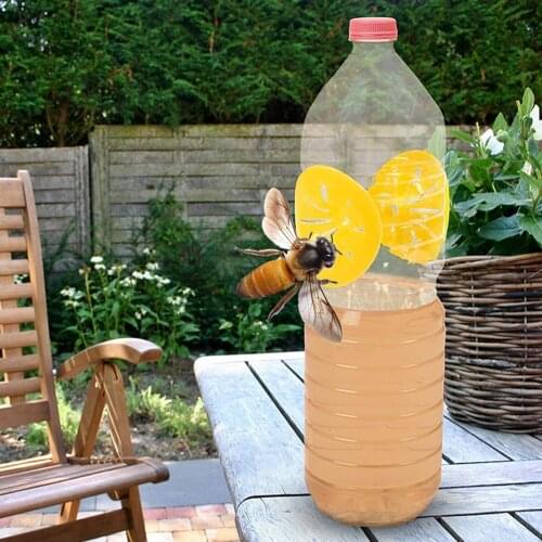 10pcs/set Home Killer Flower Shaped Garden Mini Flying Insects Funnel Practical Reusable Outdoor Wasp Trap Bee Catcher Non-toxic